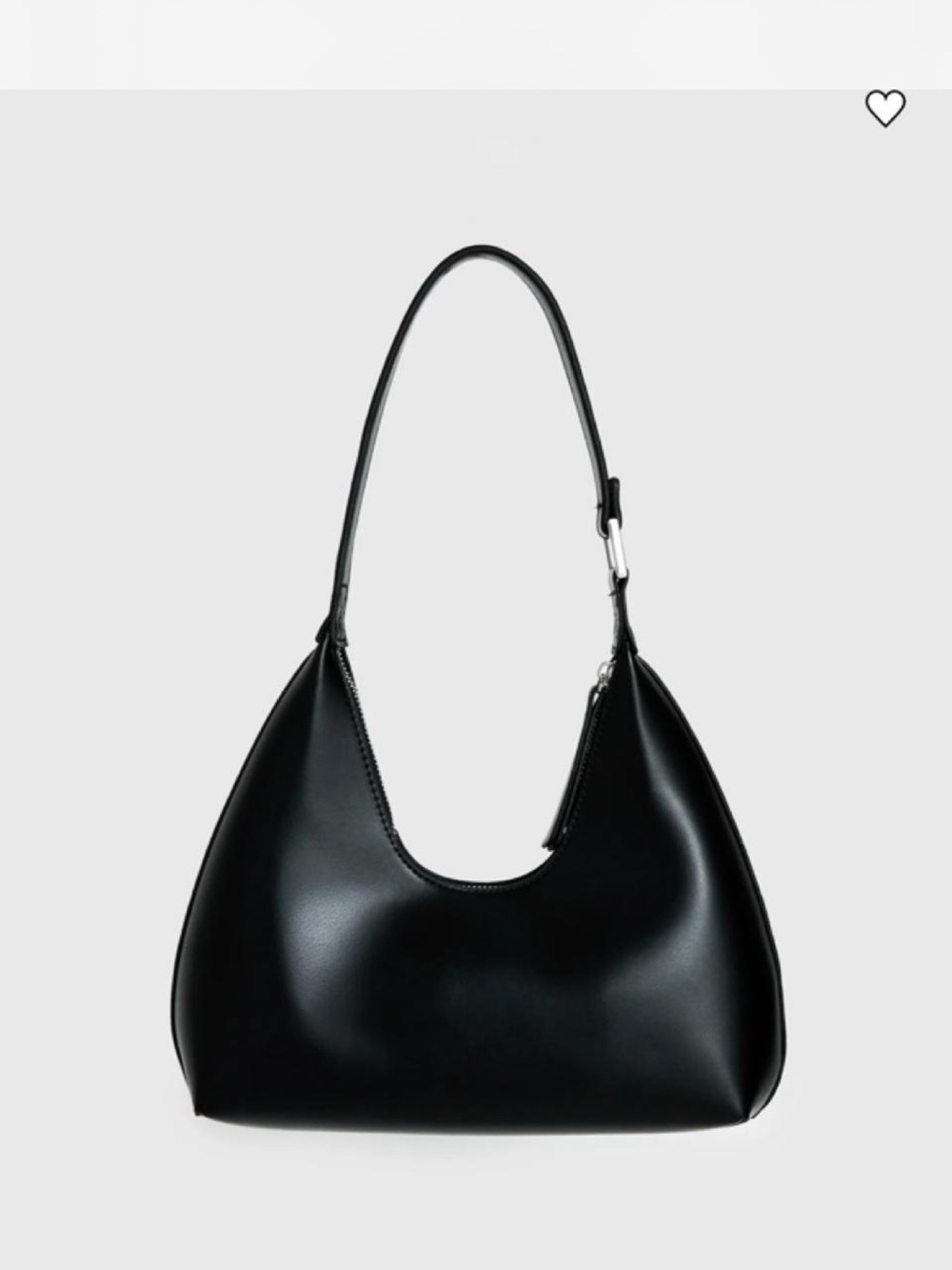 Princess Polly Black Curved Shoulder Bag